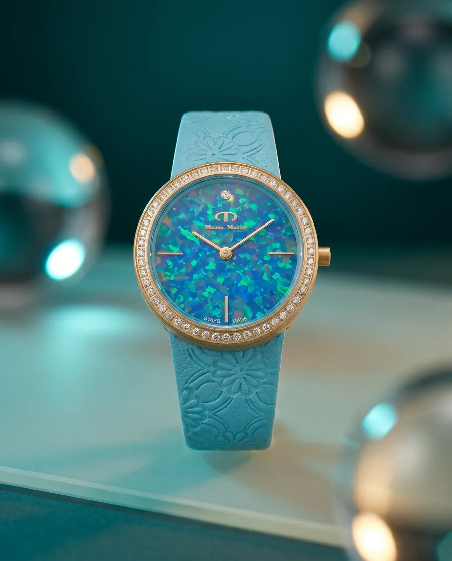 Michel Martin watch on turquoise strap
